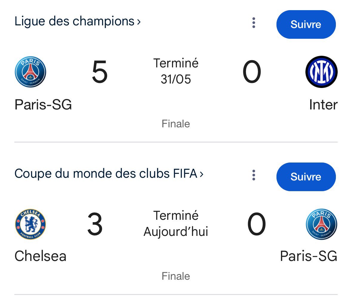 Le football ça va vite ! 😘
 #CFCPSG #FIFACWC