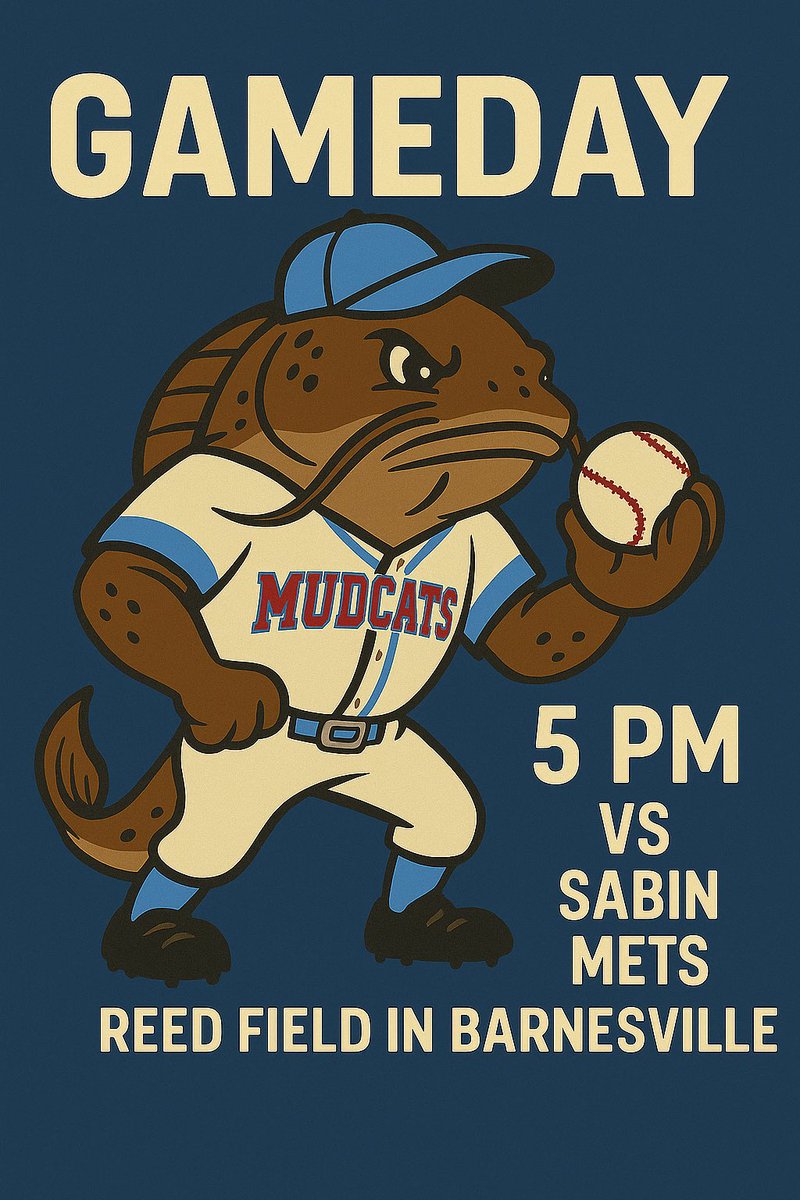 MMudcats's tweet photo. MUDCAT NATION ITS GAMEDAY!
Kitties take on the Sabin Mets!
First pitch is at 5 PM at Reed Field. Be loud, be proud, and let’s pack the pond!
#MudcatMayhem🐟
#Howieisnotcatching😁
#WePlayForFlip🍺🍺 https://t.co/yZmcVv4BrP