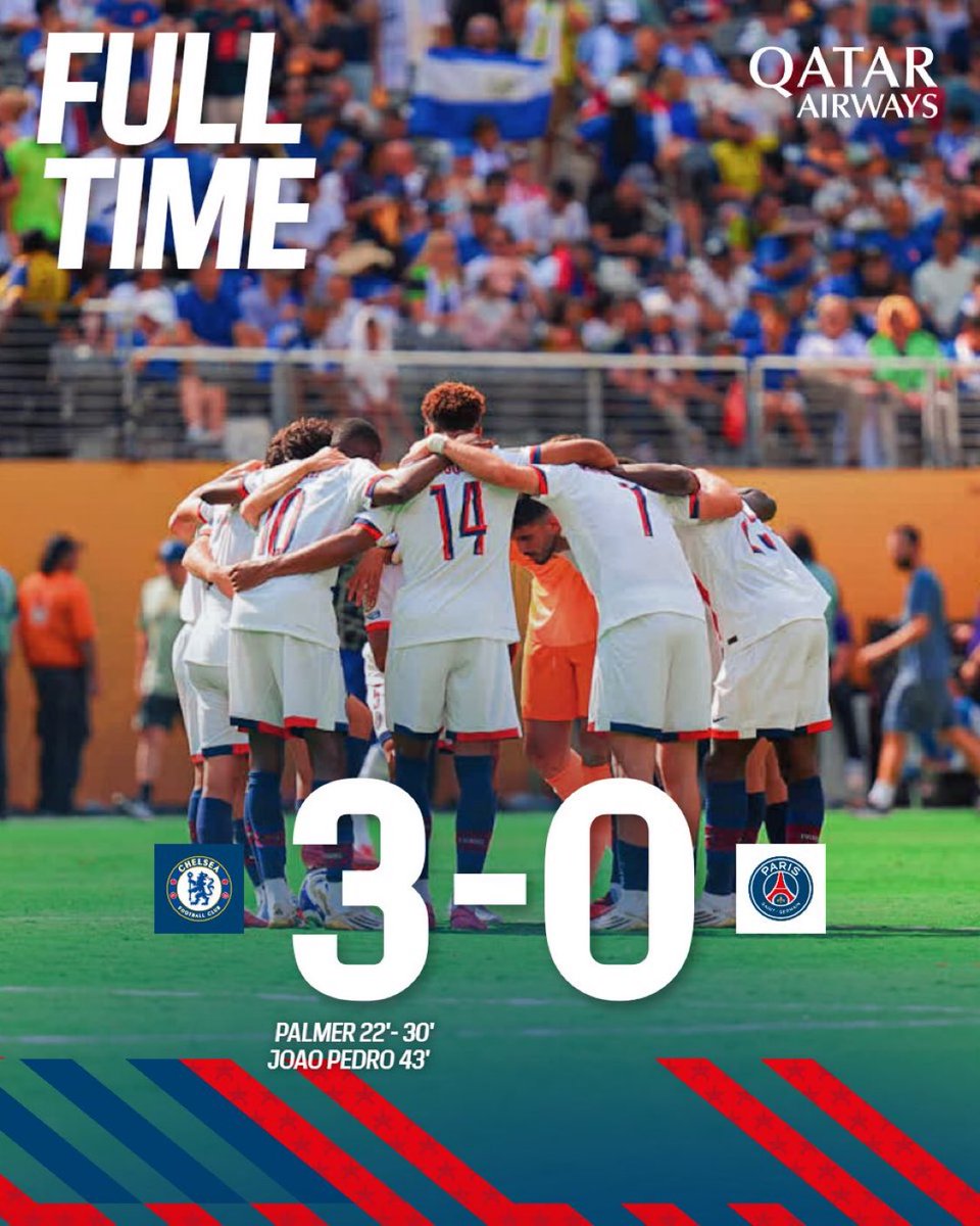 ⏱️ 90’ - Full-time in New York.

It wasn’t meant to be in the Club World Cup final.

#CFCPSG 3️⃣-0️⃣ I #FIFACWC