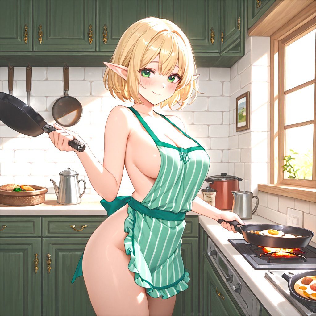 FantasyElf_NSFW's tweet photo. おはようございます🌟
朝から裸エプロンで朝食準備中のエルフさん。
ちょっと大胆だけど、これが彼女のいつもの日常……?✨
#エルフの日常 #裸エプロン #金髪エルフ
#Elf #NakedApron #ApronOnly #MorningElf #FantasyKitchen #SexyButCute #StripedApron https://t.co/E5eVL75ClB