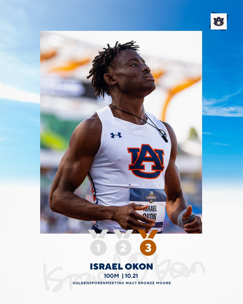 Auburn Track & Field (@auburntfxc) on Twitter photo From Belgium with speed ๐ง๐ชโก๏ธ
Competing at the Guldensporenmeeting, <a href="/Ajayi100m/">Ajayi konyinsola, OLY</a> wins another 100m, crossing the line in 10.09. <a href="/analiesetorian/">Ana-Liese Torian</a> secures second in the 100m hurdles (13.01). Israel Okon finishes third overall in the 100m dash (10.21)
#WarEagle From Belgium with speed ๐ง๐ชโก๏ธ
Competing at the Guldensporenmeeting, <a href="/Ajayi100m/">Ajayi konyinsola, OLY</a> wins another 100m, crossing the line in 10.09. <a href="/analiesetorian/">Ana-Liese Torian</a> secures second in the 100m hurdles (13.01). Israel Okon finishes third overall in the 100m dash (10.21)
#WarEagle