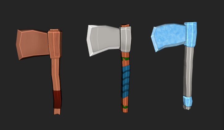 Themex Axe's i did for a client🪓

#RobloxDev #RobloxArt #Roblox #lowpoly