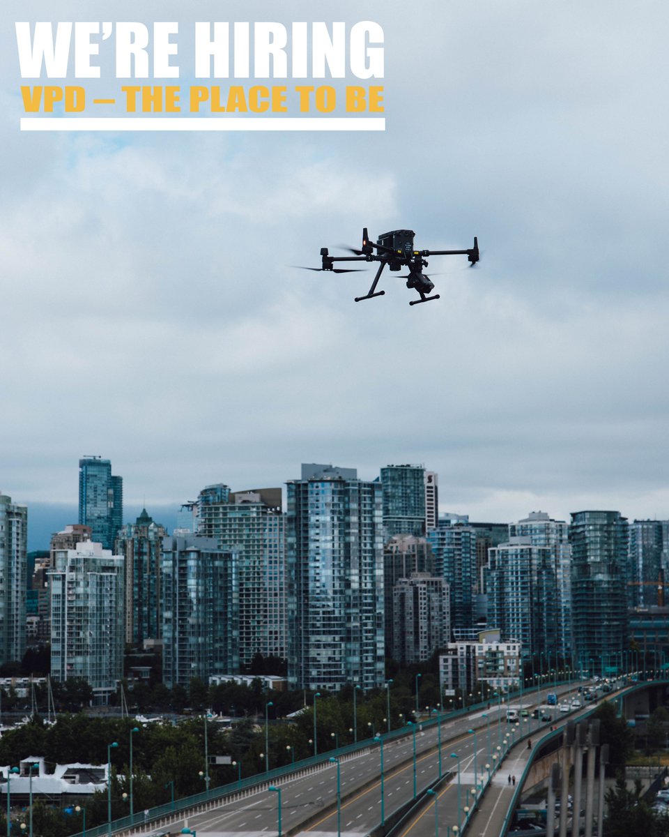 VPDRecruiting's tweet image. Unlock endless possibilities with the @vancouverpd! 

Explore over 100 unique roles, including the opportunity to become a Drone Operator!

Turn your dreams into reality by applying now at joinVPD.ca

#vancouver #drone #joinVPD