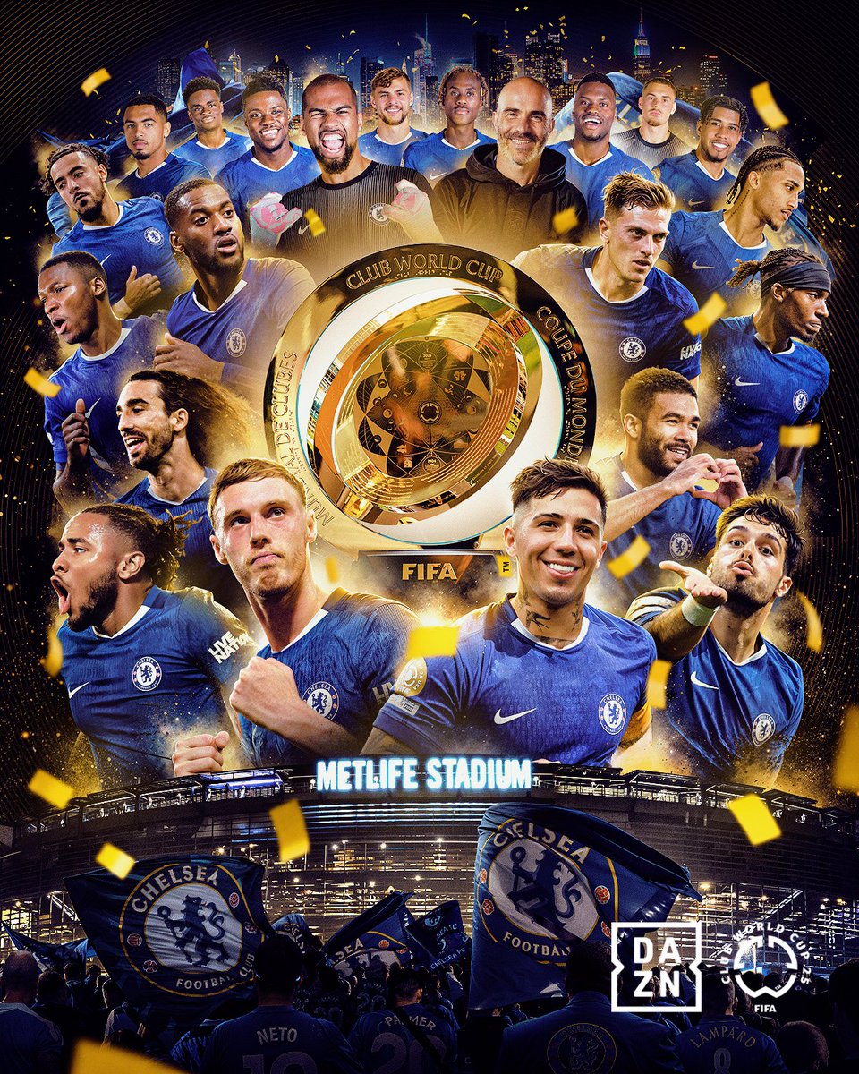 Chelsea yo mu Bwongereza, yegukanye igikombe cy'Isi cy'ama Club [Club World Cup 2025] nyuma yo gutsinda PSG yo mu Bufaransa ibitego 3-0 ku mukino wa nyuma.