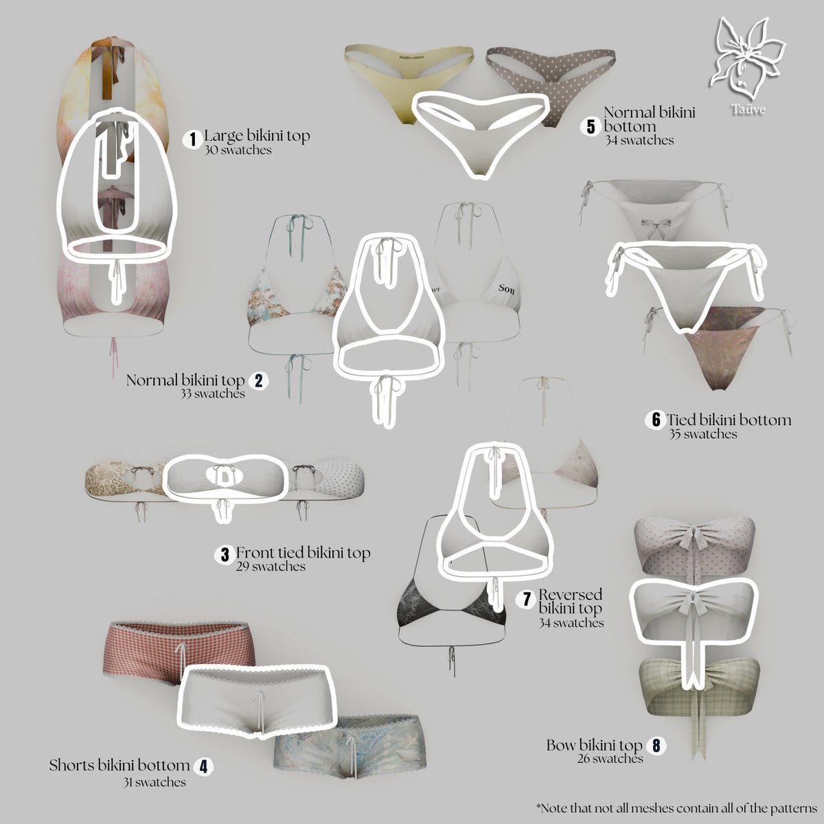 tauvesims's tweet image. MARÉ BATHING SUITS - CLOTHING SET
Out now on my patreon!!
EA: 08/03
8 new mesh clothing pieces + Blender versions
models: @/bunny.milla @/rightont3ddy @/zoeesmalls @/dokidohee @/liannahmajers
rc: @/bunny.milla (ALL @ ARE ON IG)