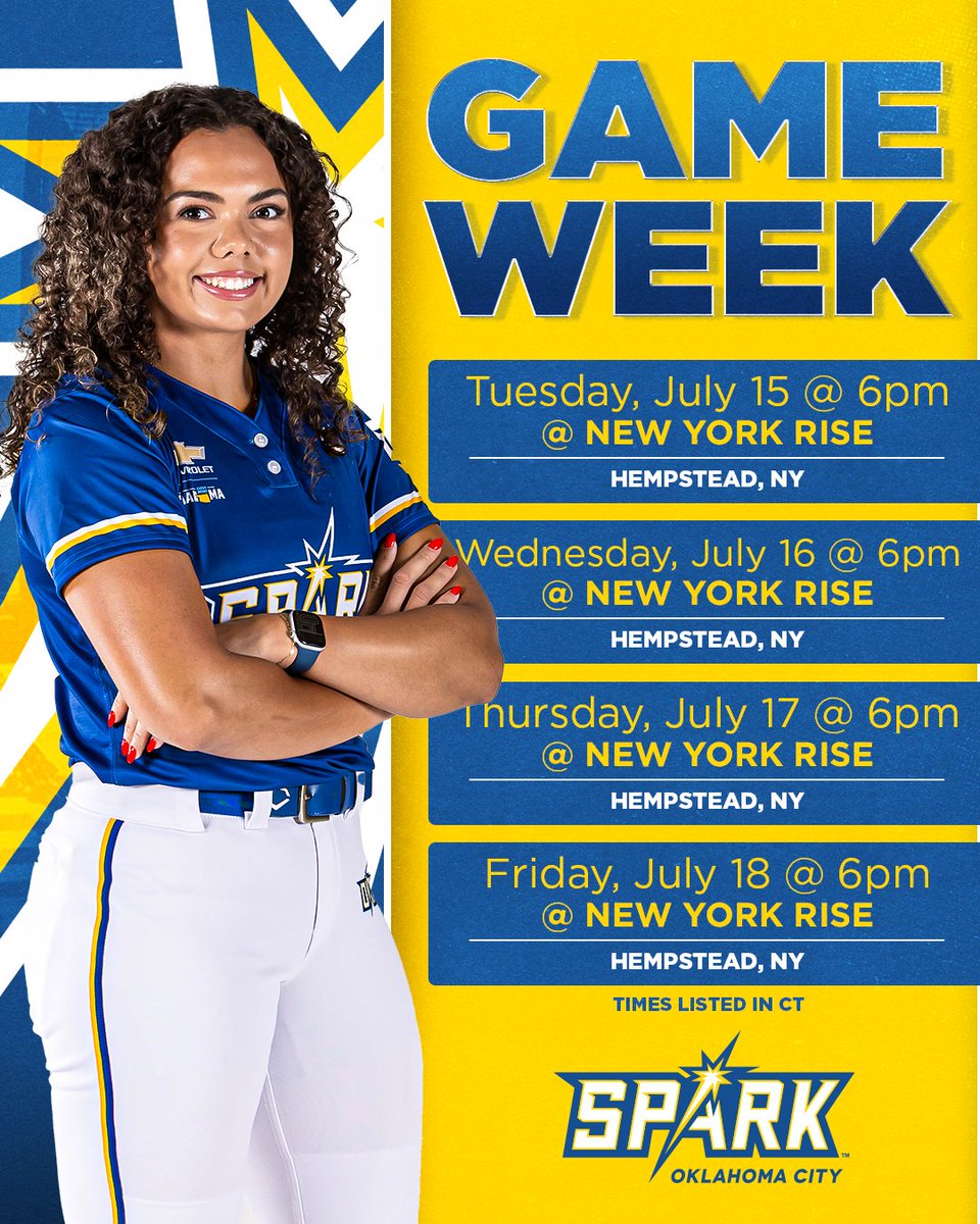 OKC Spark Softball (@okcityspark) on Twitter photo hello, New York! 🗽
🆚 New York Rise
📍 Hofstra University
📺 AWSN on Pluto TV
#BeTheSpark | <a href="/alyss_33/">alyssa brito</a> hello, New York! 🗽
🆚 New York Rise
📍 Hofstra University
📺 AWSN on Pluto TV
#BeTheSpark | <a href="/alyss_33/">alyssa brito</a>