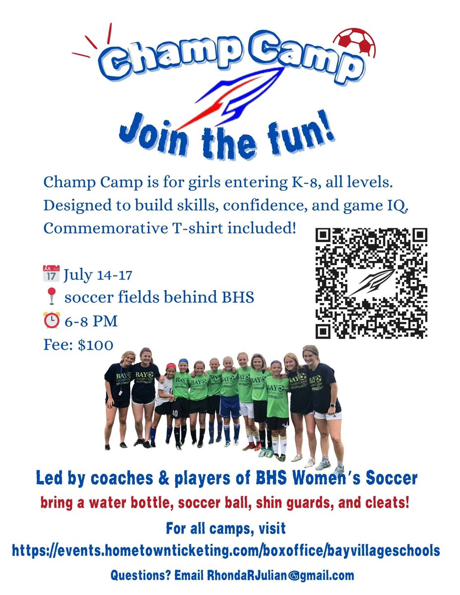Champ Camp starts Monday! Last chance to register.