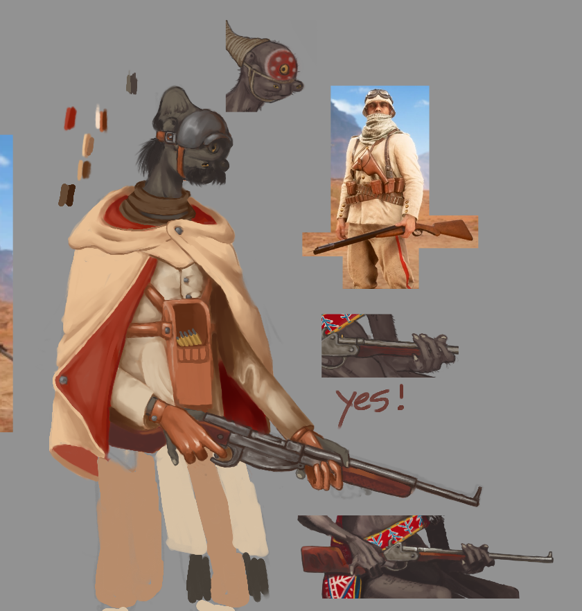 TurboT_rex's tweet image. Northern colonial trooper WIP
