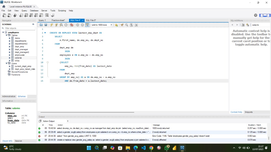 builtbyamiee's tweet image. Day 37 of 100 — Still in SQL Join

Today, I explored:
   - Subqueries
   - EXISTS checks
   -  Self-joins
  SQL Views for reusable queries

Each concept feels like unlocking a new capability. Onward, we move

#100DaysOfData #SQL #datafam #BuiltbyAmiee #LearningInPublic