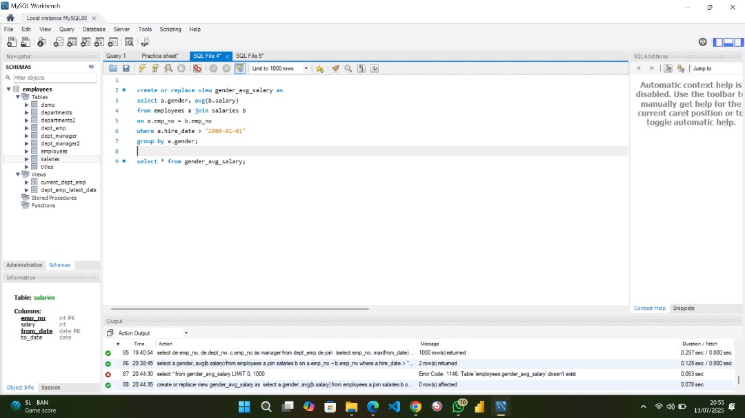builtbyamiee's tweet image. Day 37 of 100 — Still in SQL Join

Today, I explored:
   - Subqueries
   - EXISTS checks
   -  Self-joins
  SQL Views for reusable queries

Each concept feels like unlocking a new capability. Onward, we move

#100DaysOfData #SQL #datafam #BuiltbyAmiee #LearningInPublic