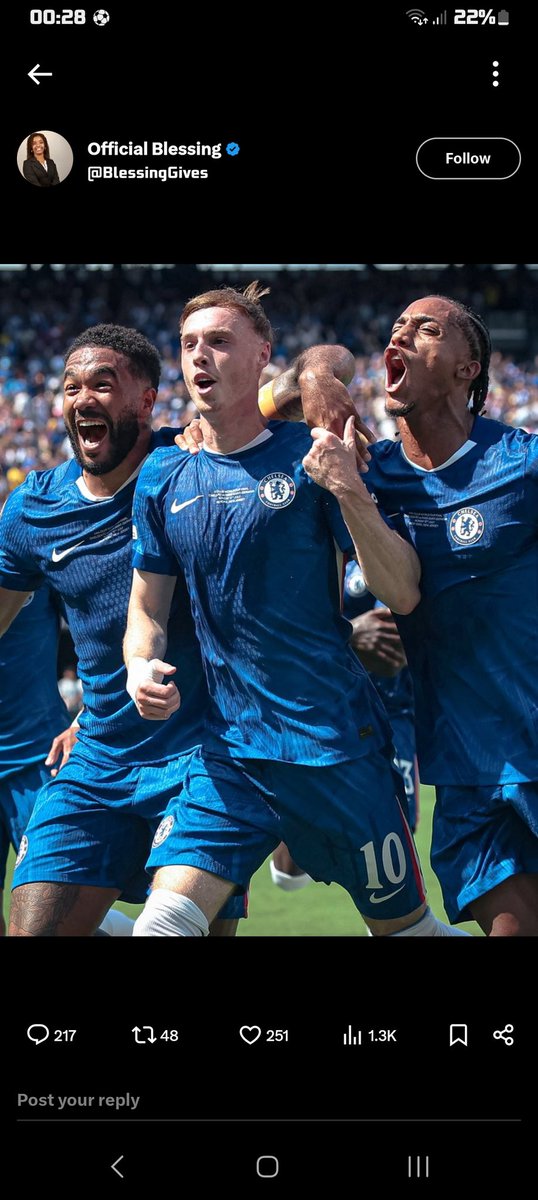 They doubted us. They mocked us. They prayed for our downfall.
But Chelsea showed the world what real BALL is!
3-0 vs PSG — Cole Palmer cooking, Joao Pedro finishing dinner 😮‍💨💙
When the world’s against us, that’s when we shine the brightest!
#CFC #Chelsea #UCL #LondonIsBlue