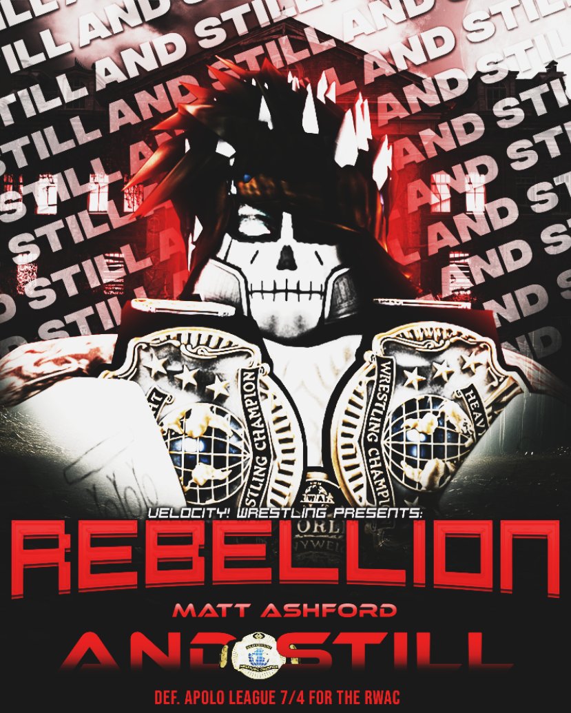 Annnd... STILLL! 👑

<a href="/MattAshford6/">mXa</a> made critics SWALLOW THEIR PRIDE today at <a href="/Velocity_RW/">VELOCITY! Wrestling</a> x <a href="/RRWPLUS/">RRW</a>: REBELLION, by DEFEATING Apolo League 7/4 to RETAIN the RWA Championship! 😮

With the RWA GOAT CLEARING his way towards Bash at the Beach.. I think it's CLEAR who's got next.👀😏