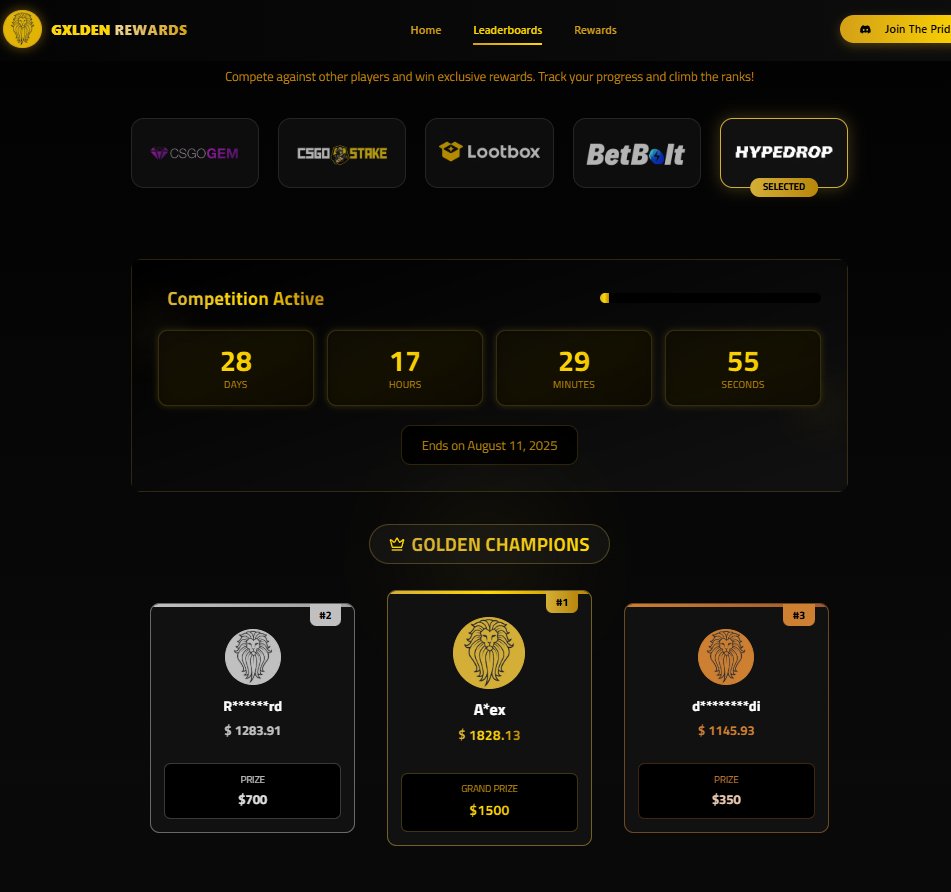 NEW LB IS LIVE! $3,000 HYPEDROP LB  
Standings on gldnrewards.com 👈         

 🔥$10 ETH Giveaway🔥     
✅ Follow me   <a href="/Gxldenxd/">Gxlden</a>   
☑️ Retweet     
✅ Tag 2 Friends          

⏰ Rolling In 7 days