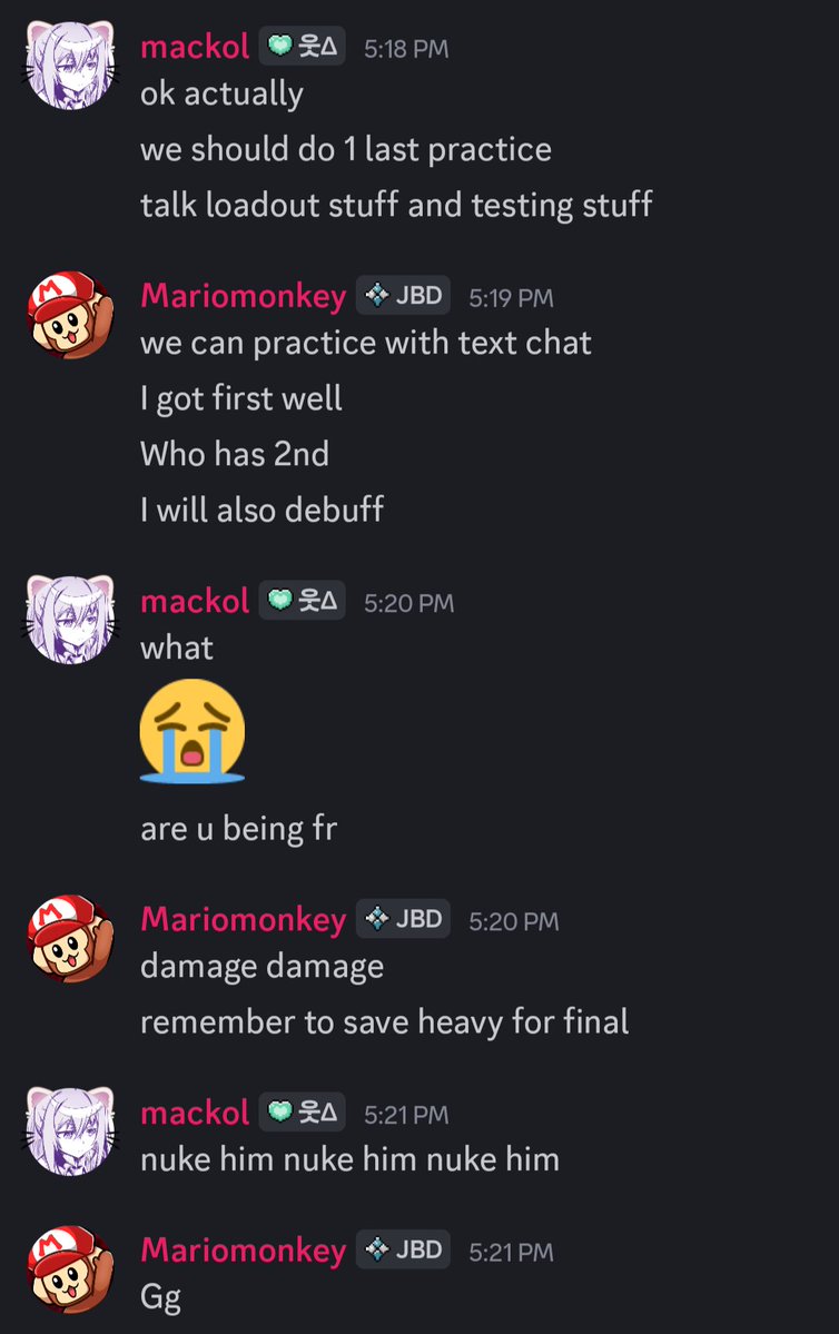Mariomonkey123's tweet image. most effective method of practicing for the day one raid