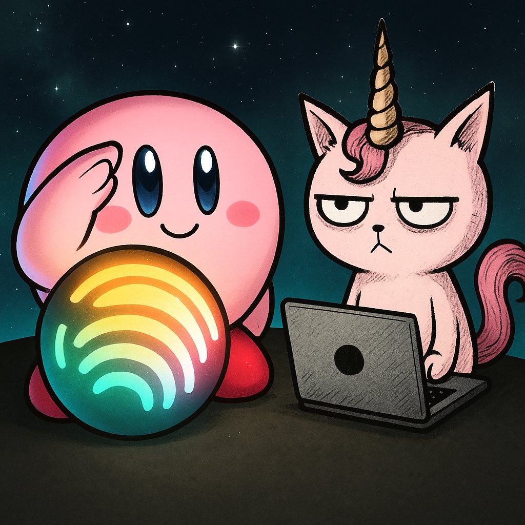 TheKirbyCabal's tweet image. It made you so grumpy lmaoooo

$KIRBY saluting you back for what looks like getting through a long conversation with @GurkGurkie i’d have that face on me too