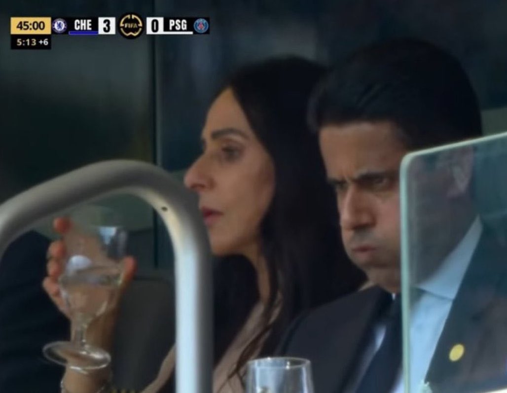 Chelsea made the PSG President, Nasser Al-khelaifi to ask for water 😂😂