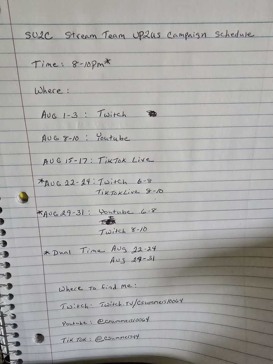 csummers10064's tweet image. It's that time again for the annual Standup2Cancer Up2us stream team fundraiser. Here is my streaming schedule, see you there!
@EBischoff @HeyHeyItsConrad @AmyRD_24 @realcoachrosey @RebelTanea @RefSuperDavePWD @OGJamesAdfree @jameselkouri @joshhenne80