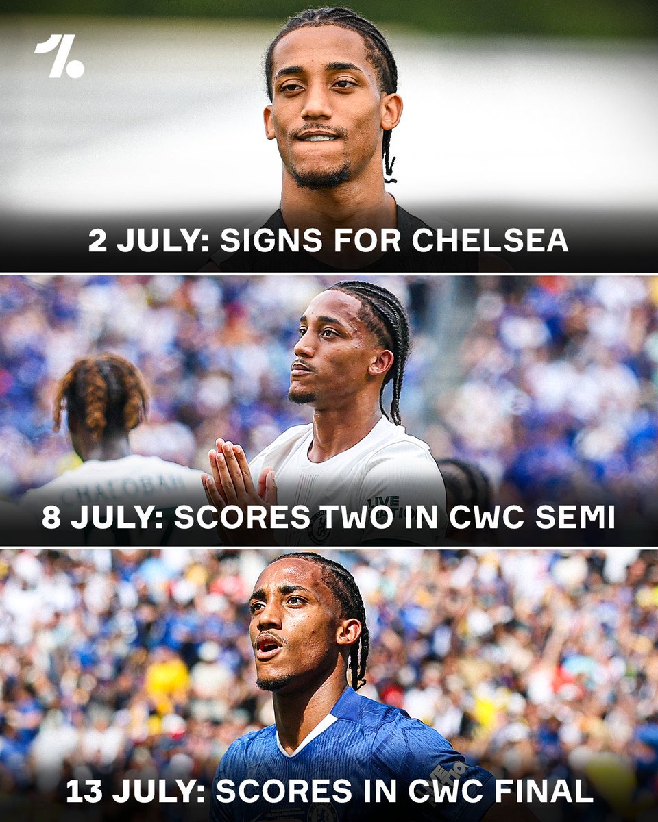 OneFootball's tweet photo. João Pedro has had a CRAZY start to July and life at Chelsea 😮‍💨👏