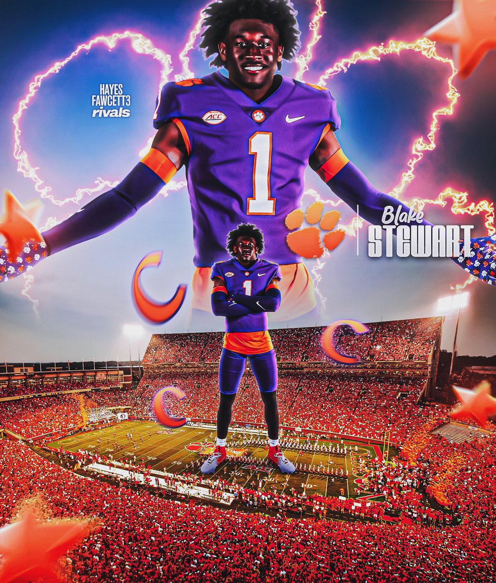 BREAKING: Four-Star Safety Blake Stewart has Committed to Clemson, he tells me for @rivals

The 6’1 180 S from Fairburn, GA chose the Tigers over Miami and Michigan

“Thank you God! I’m ALL IN!🐅”

on3.com/rivals/blake-s…
