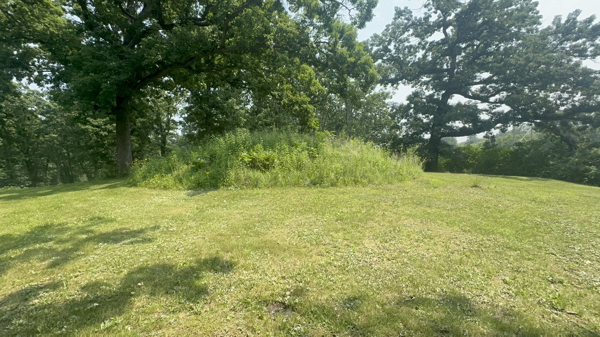 JeffUP_North's tweet image. Kingsley Bend Indian mounds in Wisconsin Dells was quite a surprise. Much bigger conical mounds and large effigy mounds. The largest mound was on top of a hill overlooking a valley on one side and overlooked the whole complex