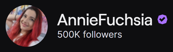 I just hit 500,000 followers on <a href="/Twitch/">Twitch</a> 🥹💜

Half a million.

I can't believe it — thank you all so much!