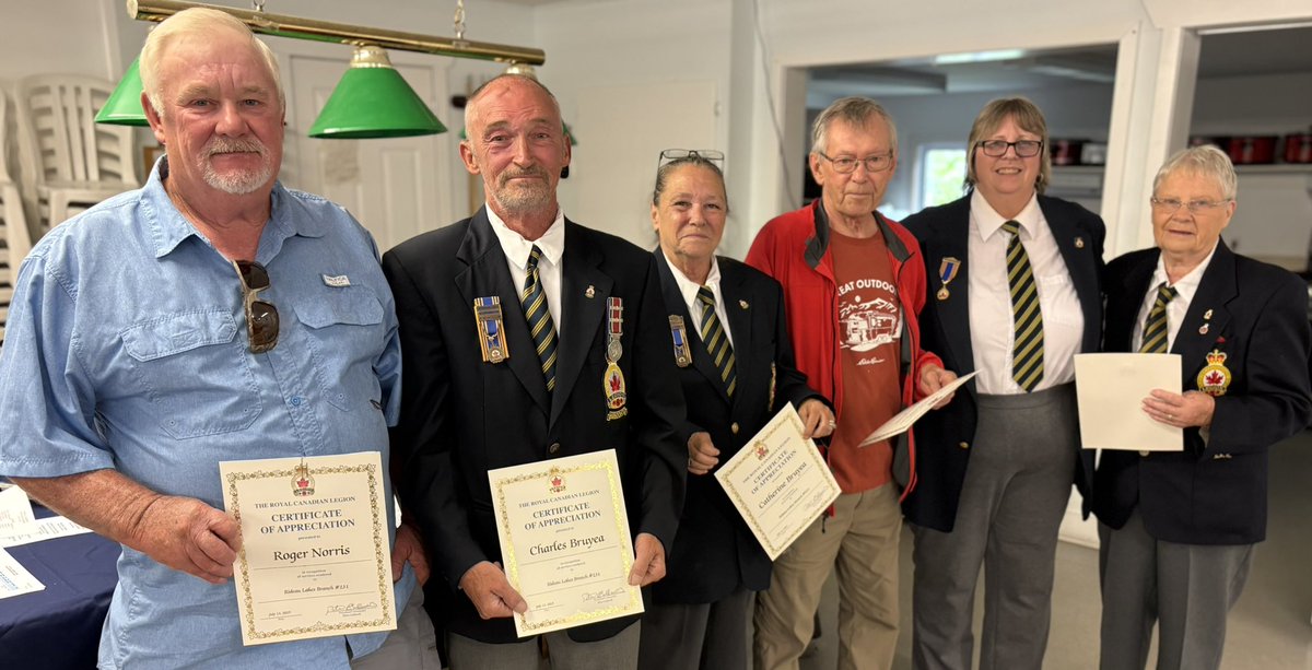 SteveClarkPC's tweet image. Thank you to Royal Canadian Legion - Rideau Lakes Branch 231 Portland for inviting me to attend today’s Honours and Awards.
It was a terrific afternoon recognizing and celebrating the service above self that is a hallmark of the dedicated volunteers at our Royal Canadian Legion…