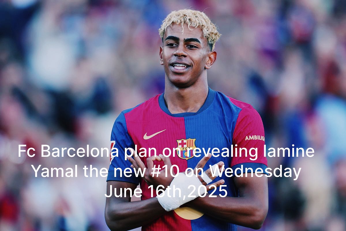 BarcaBuzzX's tweet photo. 🚨 FC Barcelona plan to unveil Lamine Yamal as the new number 10 on Wednesday, July 16th, 2025.
A new era begins at Camp Nou. 🔟🔥 #Lamine10 #ViscaBarça #BarçaDNA https://t.co/LyQBWEbS1a