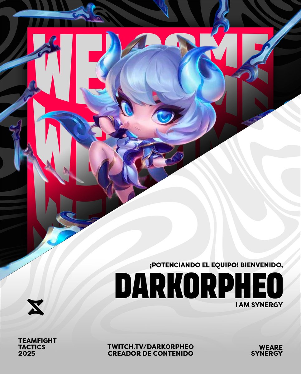 SynergyGG_ES's tweet image. ¡Nuevo Creador en la Sinergia!

Le damos la Bienvenida a @DarkOrpheo, quien se une a Team Synergy para llevar su contenido al siguiente nivel.

Energía, pasión y mucho talento llegan con él. ¡Estén atentos a todo lo que se viene.

#WeAreSynergy #TeamSynergy