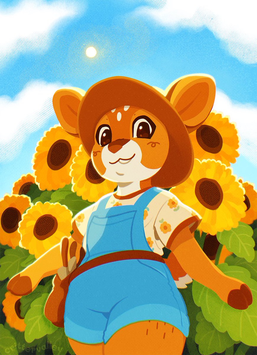 If you didn’t know it yet, Clover’s favorite flowers are sunflowers! 🌻
