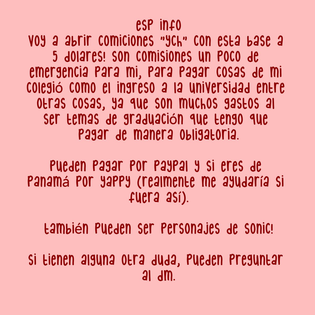 Mic0isheree's tweet image. COMISIONES DE EMERGENCIA!
