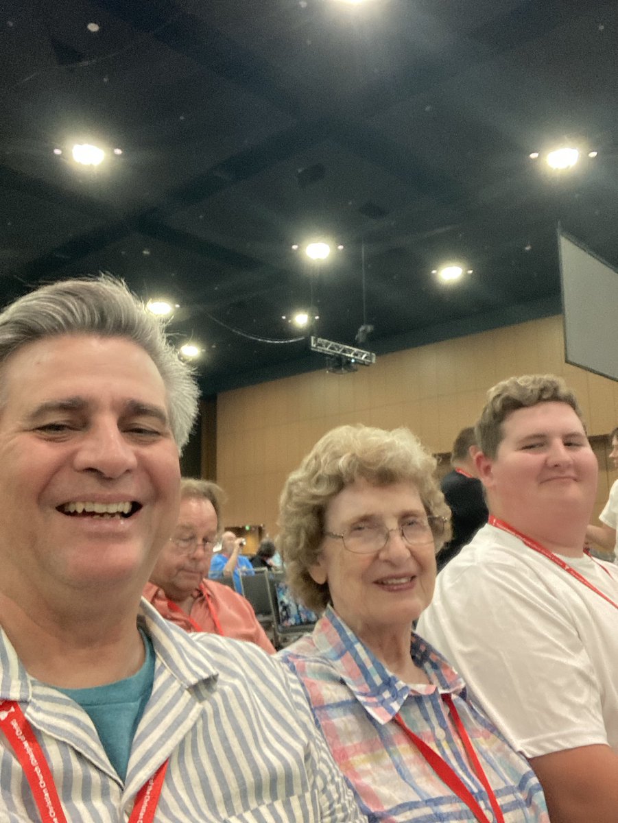 Excited to be at the General Assembly of the Christian Church (Disciples of Christ) with mom and my nephew John Robert. Three generations of Disciples of Christ, going strong! #GA2025