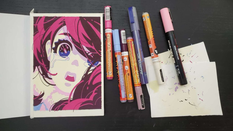 hattchoworks's tweet photo. 2021 acrylic marker >>>> 2025 digital https://t.co/vqBpCa1WqA