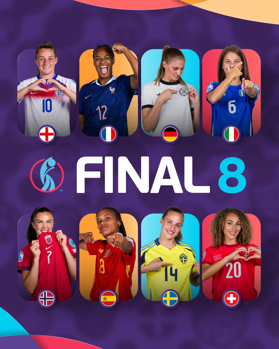 🏆 The final eight are locked in 🔐

#WEURO2025