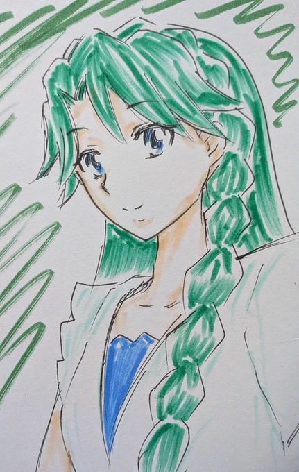 #ゴープリ10周年なので海藤みなみさん3733枚描いてお祝い (687.688) 出勤前らくがき。