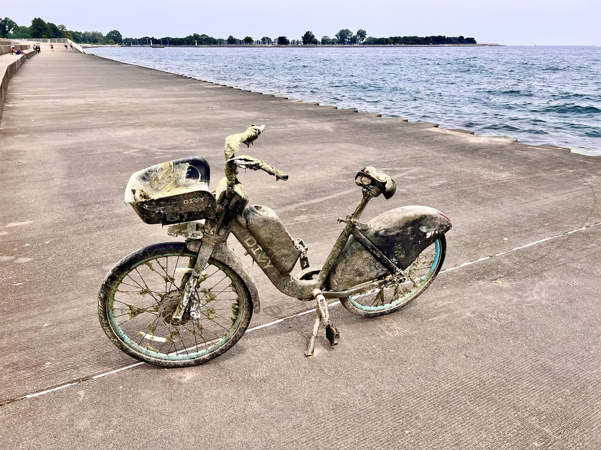 DRMartin6's tweet photo. … found it !  🫧

#Chicago  🌬️
#LakeMichigan #Blue 🛥️ 
#3700North

@DivvyBikes  🚲 https://t.co/p511zdi1Xe