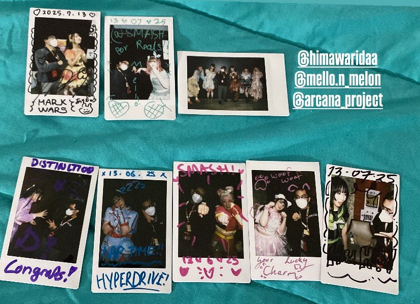 Mark_TDD's tweet image. SMASH DAY 2 / HYPERDRIVE 
13/07/2025

Mello
@arcanaproject 
@cupidity_mp3 
@cococaffed 
@aerriestellar 
@wooly_chan 
@himawaridaa 
@sunnyysaurus 
@azusakayo 
@zonbicoda 
@babybeard_japan 
Charmpoint