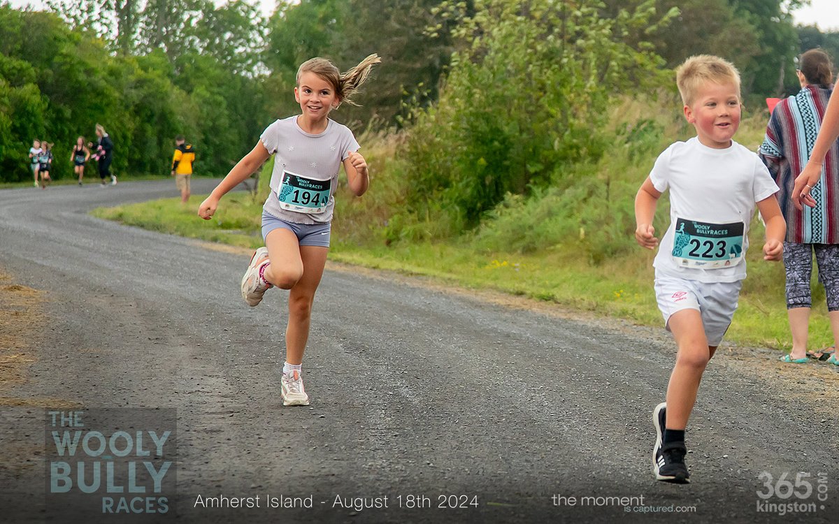The WOOLY BULLY RACES are fast approaching. August 17th on Amherst Island. Choose 5K or 10K. 10K is part of the KRRA Race Series. There's a Kids 1K Race, too.

Earn the WATERSIDE SERIES medal: run the 10K (if you've run Napanee &amp; Wolfe Island).

Register: krra.org/events/wooly-b…