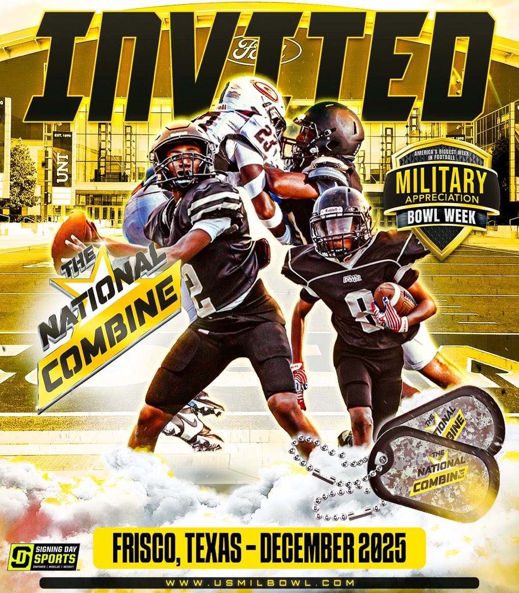 Ethan LaFollette (@ethanlaf3) on Twitter photo Ethan LaFollette
#3 RB/DB
Class of 2027
Loudoun Valley HS, Virginia
Officially invited to the #TheNationalCombine! Appreciate the opportunity, thank you <a href="/USArmyBowl/">Military Appreciation Bowl Week</a> and <a href="/GregCooperUSA/">Natl Recruiting Dir | Military Appreciation Bowl</a>!
<a href="/carljfred/">Carl Frederick</a> <a href="/PrepRedzoneVA/">Prep Redzone Virginia</a> <a href="/FootballMonst3r/">DMV Football Monster</a> <a href="/DmvSportsLive6/">DmvSports</a> <a href="/UltraPreps/">UltraPreps</a> <a href="/FTRreport/">Fast Track Recruits</a> Ethan LaFollette
#3 RB/DB
Class of 2027
Loudoun Valley HS, Virginia
Officially invited to the #TheNationalCombine! Appreciate the opportunity, thank you <a href="/USArmyBowl/">Military Appreciation Bowl Week</a> and <a href="/GregCooperUSA/">Natl Recruiting Dir | Military Appreciation Bowl</a>!
<a href="/carljfred/">Carl Frederick</a> <a href="/PrepRedzoneVA/">Prep Redzone Virginia</a> <a href="/FootballMonst3r/">DMV Football Monster</a> <a href="/DmvSportsLive6/">DmvSports</a> <a href="/UltraPreps/">UltraPreps</a> <a href="/FTRreport/">Fast Track Recruits</a>