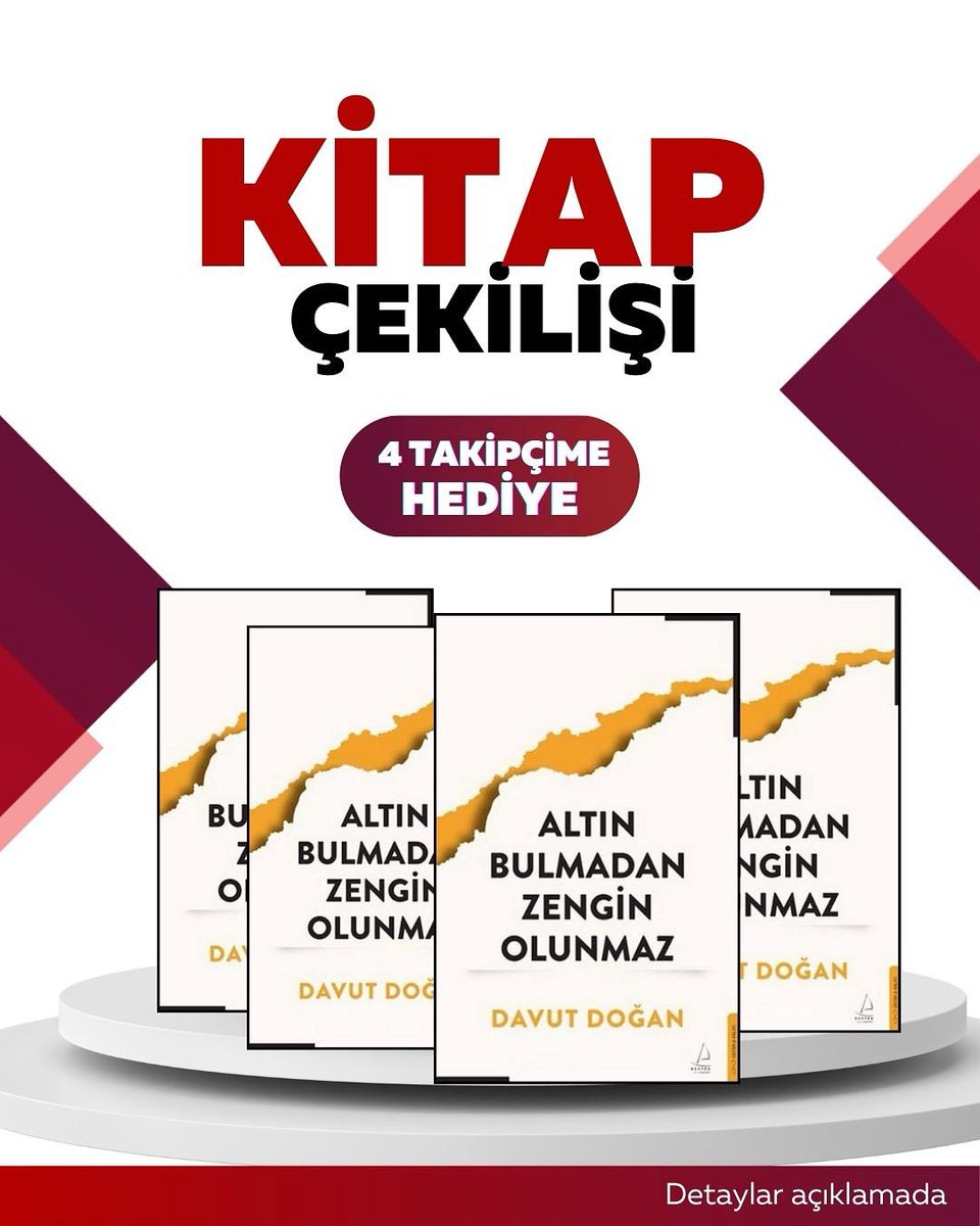 Çekilişle Kitaplar Armağan.

🎯 <a href="/Dogtas/">Doğtaş</a> Yön. Kur. Bşk Dr. <a href="/davutdogan/">Davut Doğan</a> ın bu kitabı ilham veren başarı sırları sunuyor ve ufuk açıyor. Okudum beğendim armağan etmek istedim. Geliride öğrencilere burs oluyor. 

1️⃣ Başvuru instagram.com/p/DMEDcsroT8n/…

⏰ Çekiliş: 15 Temmuz Pazartesi