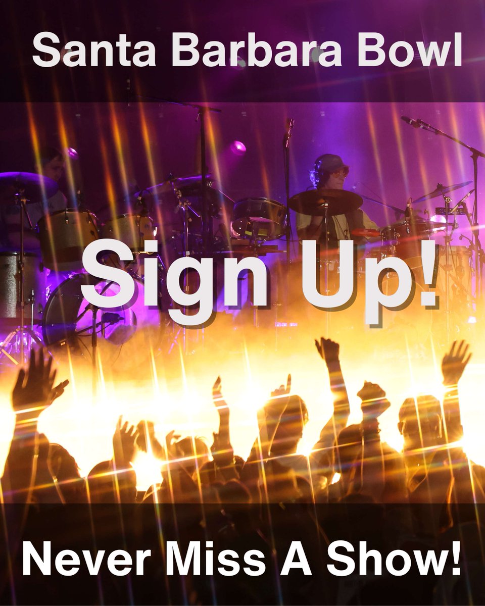 🎶 Never miss a Santa Barbara Bowl show! 🎶 

⭐ Subscribe now: sbbowl.com/subscribe 

PC: Ashly Othic
#sbbowl #sbbowlsubscribe #sbbowlsubscribe #SBBowlSeason2025