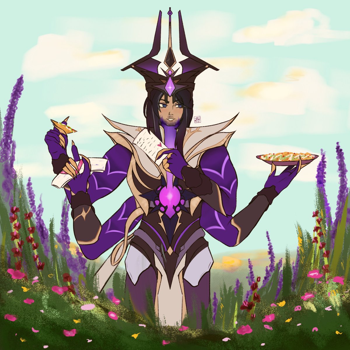 Cloudfox42's tweet image. #GenshinImpactFanArt by @The2ndHarbinger #Haden #IniquitousBaptist
Here, take these. I may have forgotten much of my time in Khaenri'ah, but I remember that you prefer grainfruit chips over chocolates. Why don't we sit down, perhaps chat a little? Let’s make new memories ...