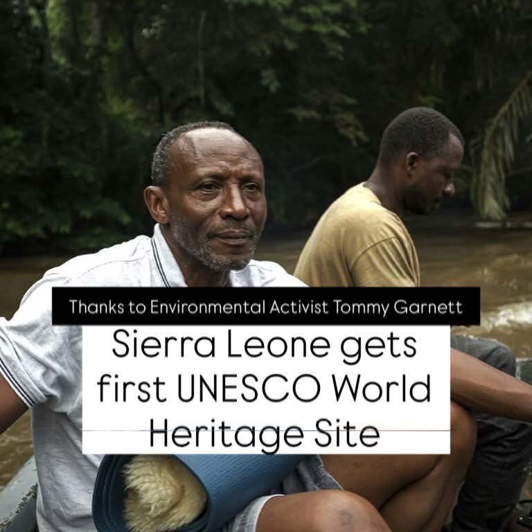 Tommy Garnett has been fighting to save Tiwai Island since 1992.

Today that fight will get easier as UNESCO lists Sierra Leone’s Gola-Tiwai forest as a World Heritage Site.

Tommy Garnett is the founder of the Environmental Foundation for Africa, founders of the Tiwai Wildlife