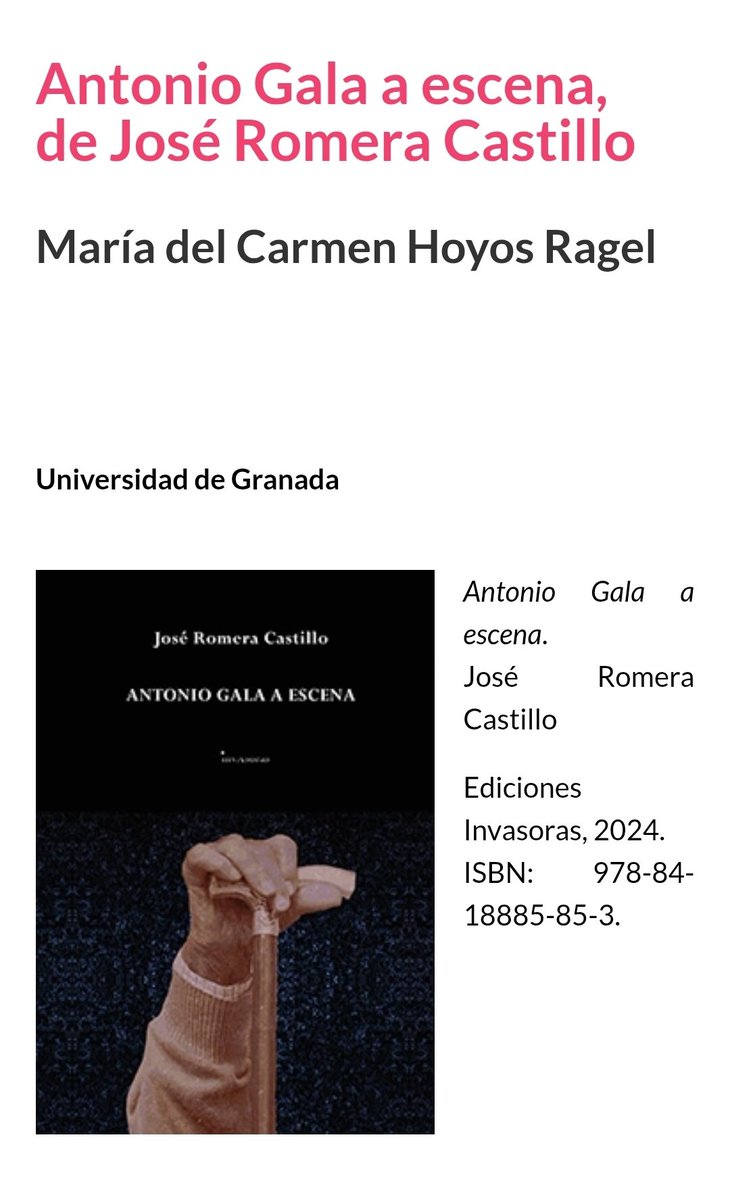 Una visión retrospectiva de la dilatada trayectoria literaria y vital de Gala.

👇🏿 aat.es/las-puertas-de…

#edicionesdeteatro #edicionesinvasoras #editoriales #reseñateatro #AntonioGala <a href="/romeracastillo/">Alfonso</a> #laspuertasdeldrama