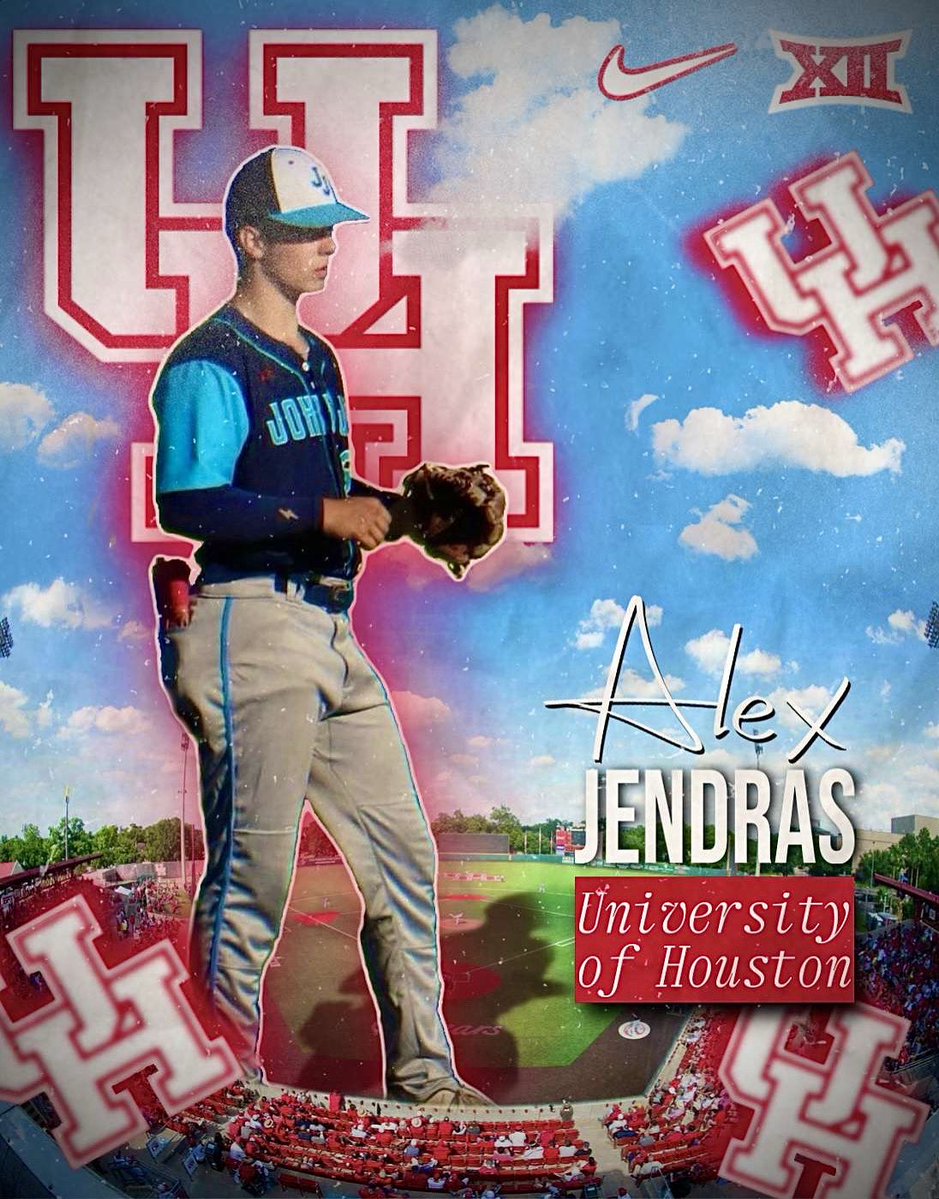 I am happy to announce that I will be committing to play division 1 baseball at the University of Houston. First I would like to thank God for putting me on this path and to coach Cheesebroug and coach Reida for this amazing opportunity. 
 Can’t wait for the next 4. Go cougs!
