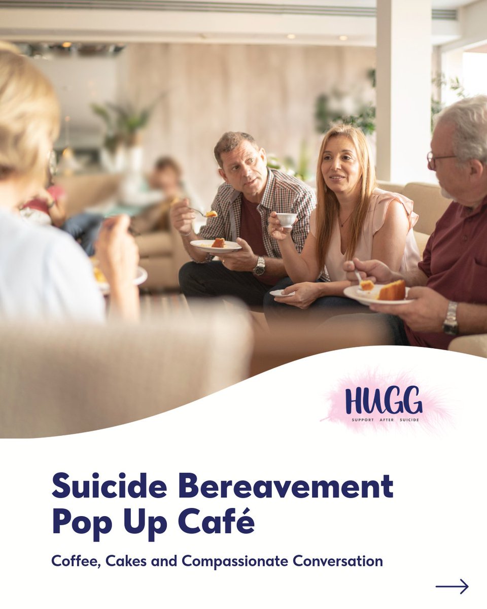 WestBeWell1's tweet image. Led by trained volunteers with a lived experience of suicide loss, the new HUGG pop-up café in Galway offers a safe, non-judgmental space for social connection, mutual support and shared understanding for anyone bereaved as a result of suicide: westbewell.ie/2025/07/13/hug…