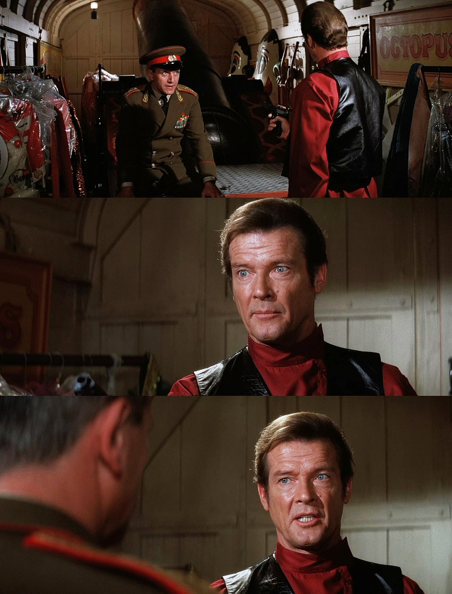 Roger Moore and Steven Berkoff in Octopussy (1983).
#JamesBond