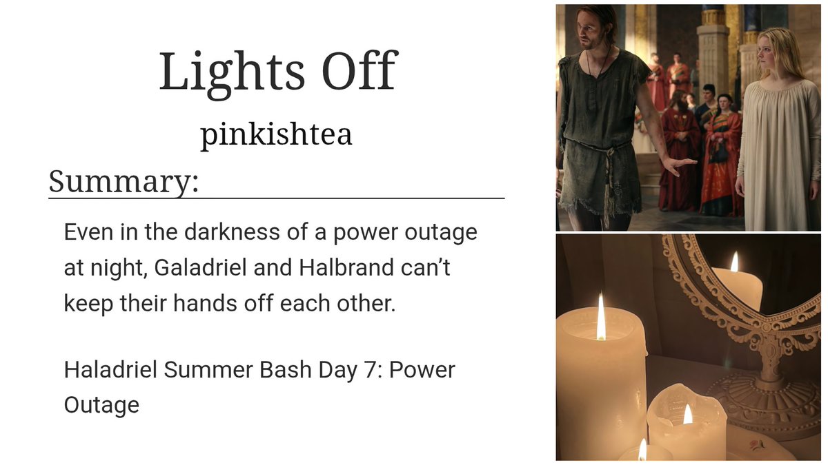 pinkorchestra's tweet image. fourth and last work for haladriel summer bash 🕯️ it’s been a fun week for haladriels, thanks to @haladrielweek for organizing the event!
🔗 archiveofourown.org/works/67489561
#haladrielsummerbash #haladriel #theringsofpower