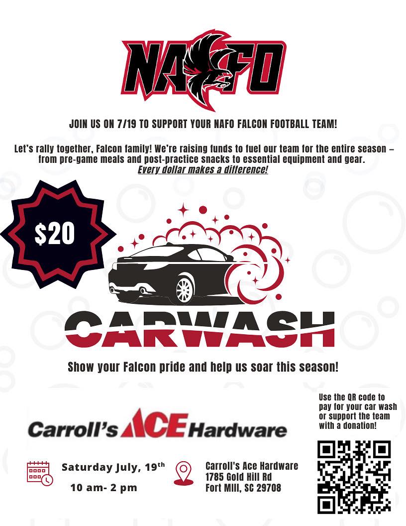 NAFO_CoachCook's tweet image. Come get a good car wash and support our football program!