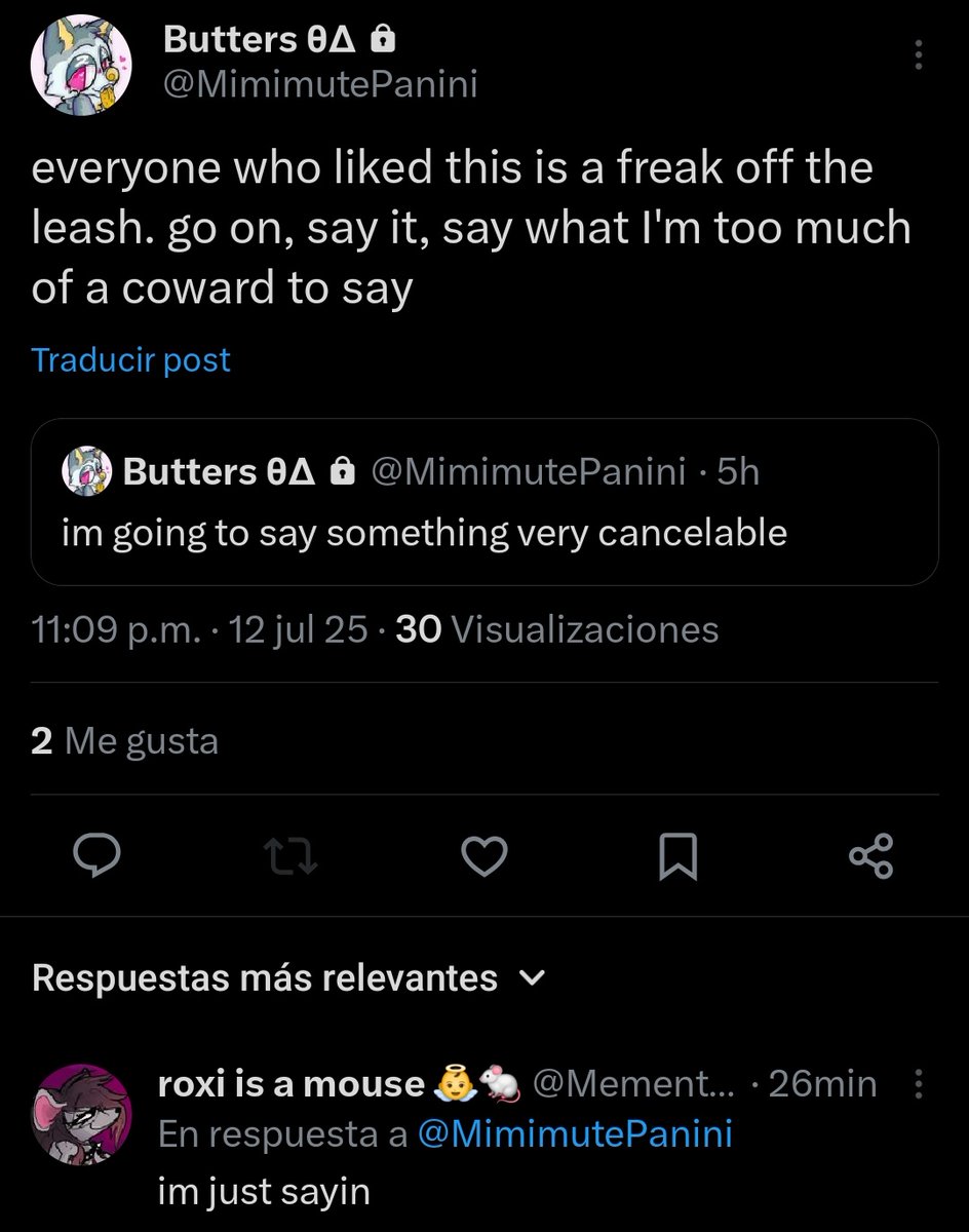 Got softblocked from their private account which is fair! I took no screenshots of anything else but this

I'm not on the wrong here right???