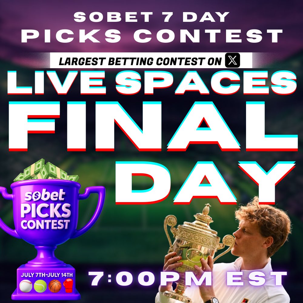 🚨DAY 7 SPACES 7:00pm EST🚨

✅Who Will Prevail TOP OF THE LEADERBOARD⁉️

🎙️Come find out strategies, performance, and winning picks ✊

‼️LEADERBOARD NOTABLES‼️
🥇<a href="/rainyJumpers/">@rainyjumper</a> 
🥈<a href="/WagerDrop/">Wager Drop</a> 
🥉<a href="/ManOfTheLibrary/">Man of the Library 📚</a> 
4. <a href="/VinnyLocks/">Vinny Locks</a> 
5. <a href="/blitzyai/">Blitzy</a> 
6. <a href="/ItsBiggerBets/">Bigger Bets</a> 
7. <a href="/willwinsbets/">WillWinsBets</a>